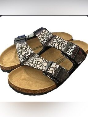 Birkenstock Birko Flor ARIZONA Metallic Stones Black